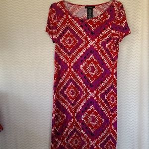 U knit diamond pattern stretchy dress. Missy small